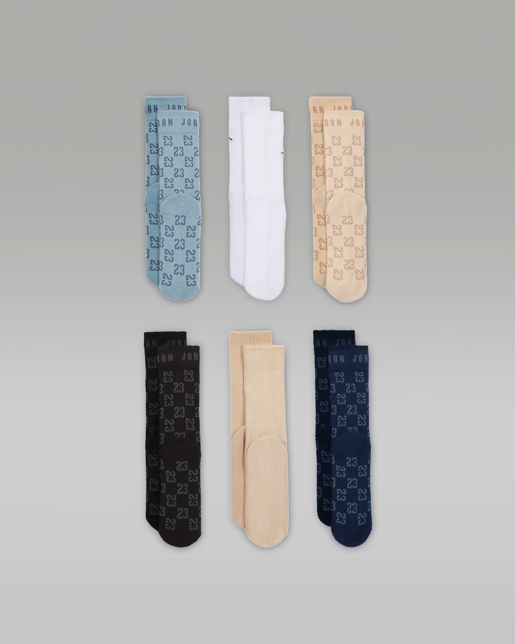 Image of Sosete Jordan Monogram Essential 6Pk Crew EU 27 - EU 40