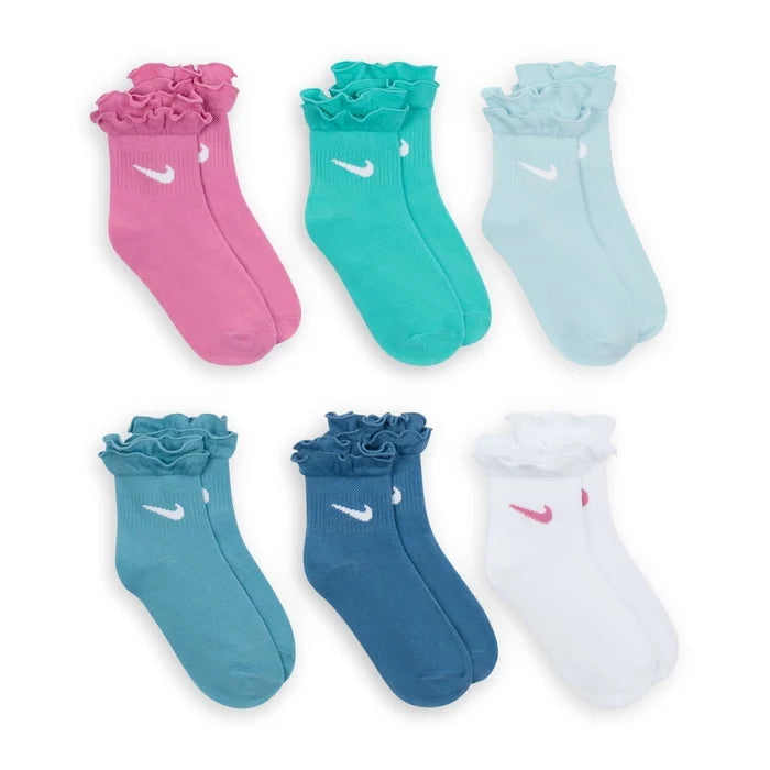 Sosete-Nike-Nhg Girls 6Pk Ruffle Ankle Soc 5 - 7 Ani