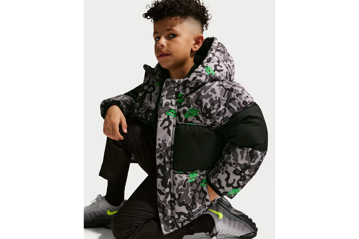Image of Geacă Nike Jacquard Logo Mixed Media Puffer