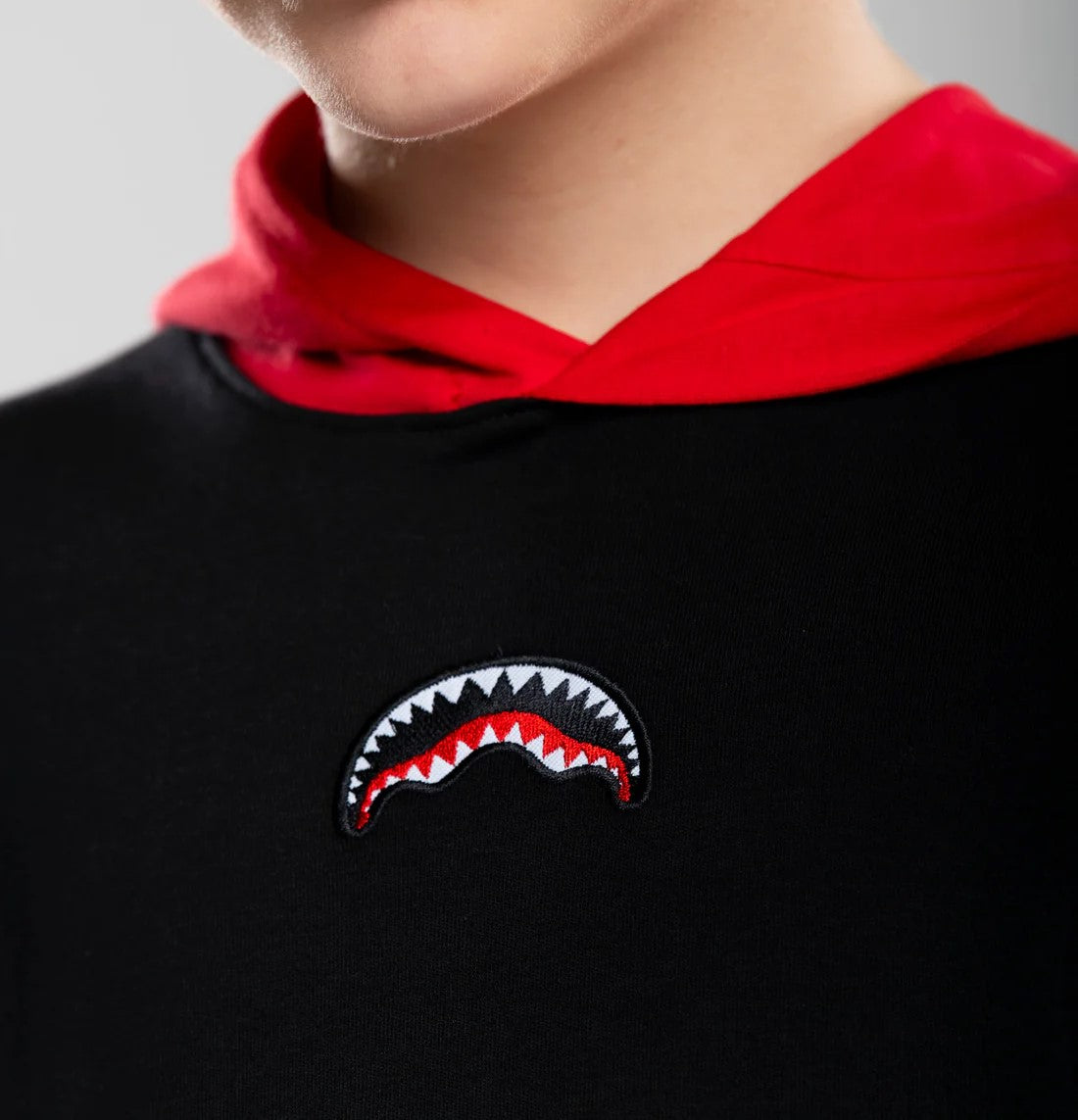 Image of Hanorac Sprayground Next Level Long Hoodie Black T-Shirt 8 - 16 Ani