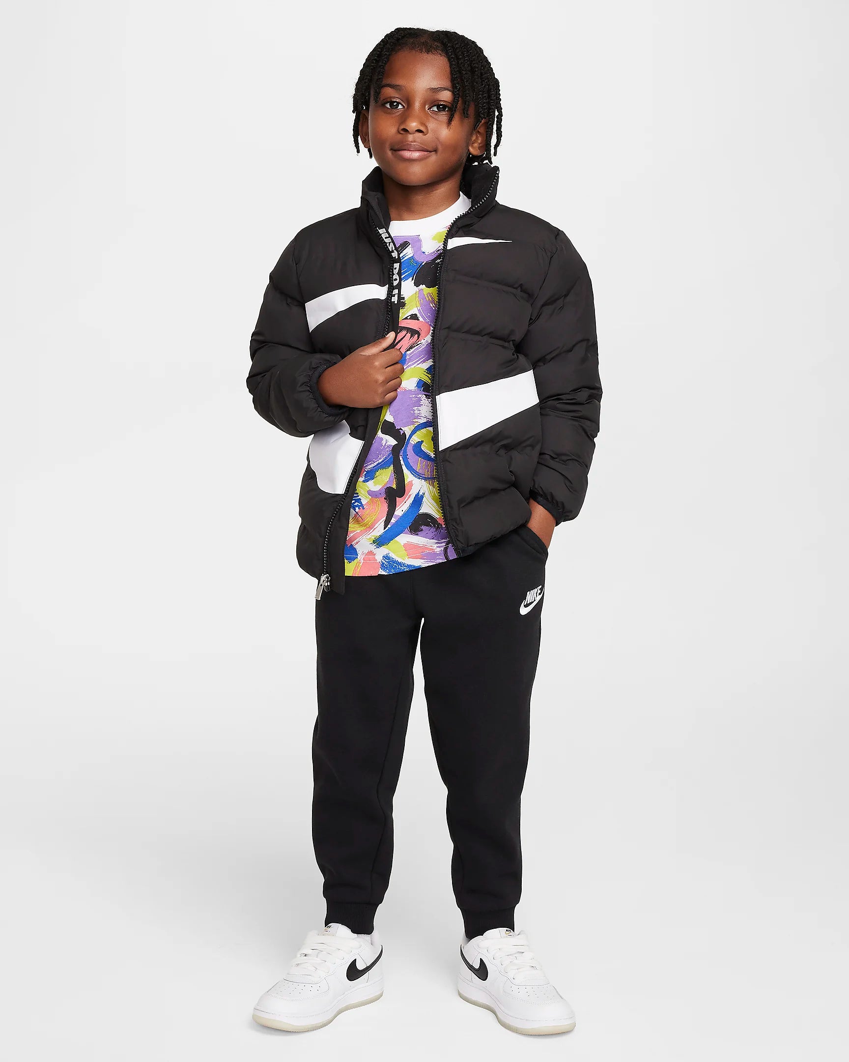 Geaca grosime medie-Nike-Nkn Wrap Swoosh Debossed Quilt 3 - 7 Ani