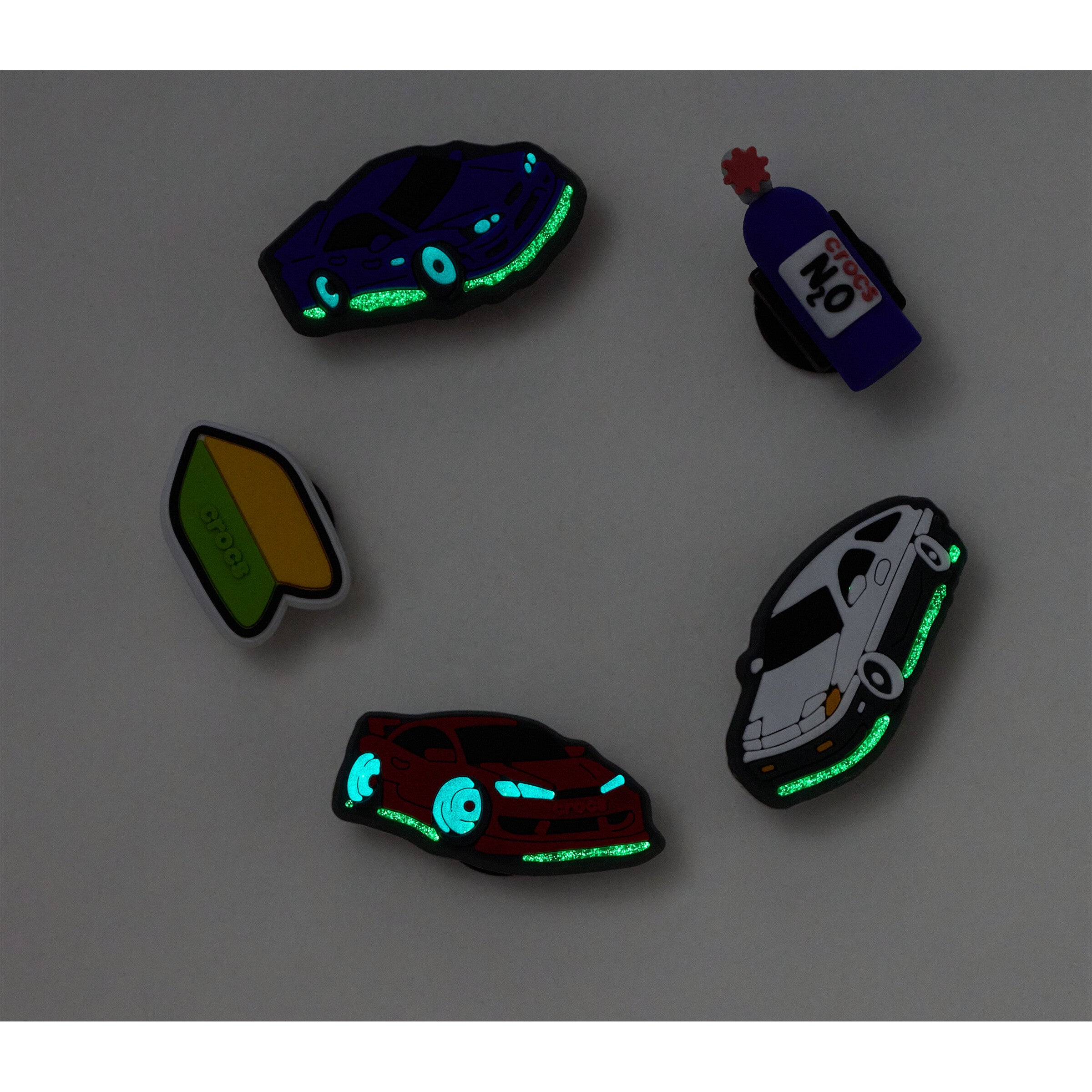 Image of Jibbitz Crocs Glow Street Race 5-Pack