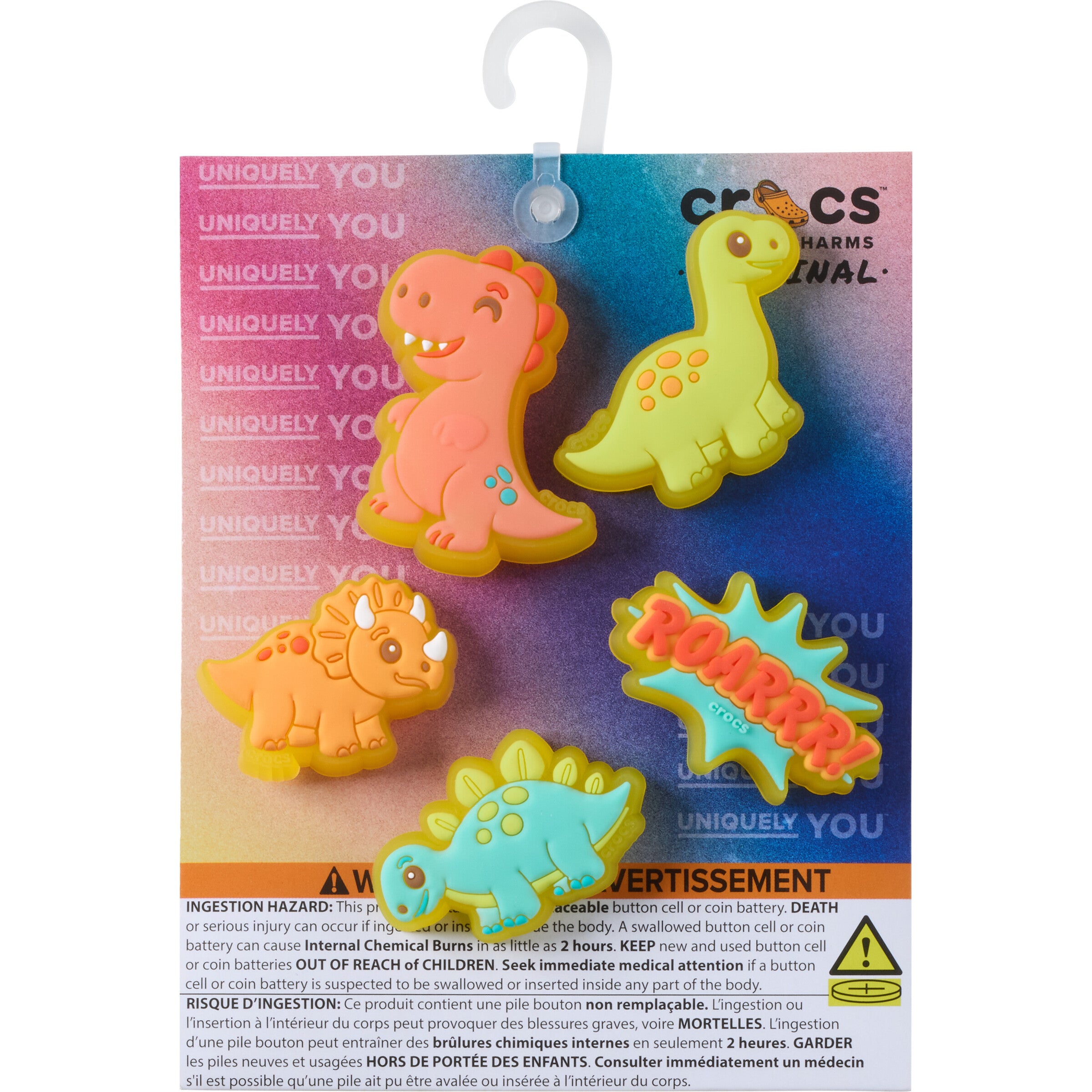 Image of Jibbitz Crocs Lights Up Little Dinos 5-Pack