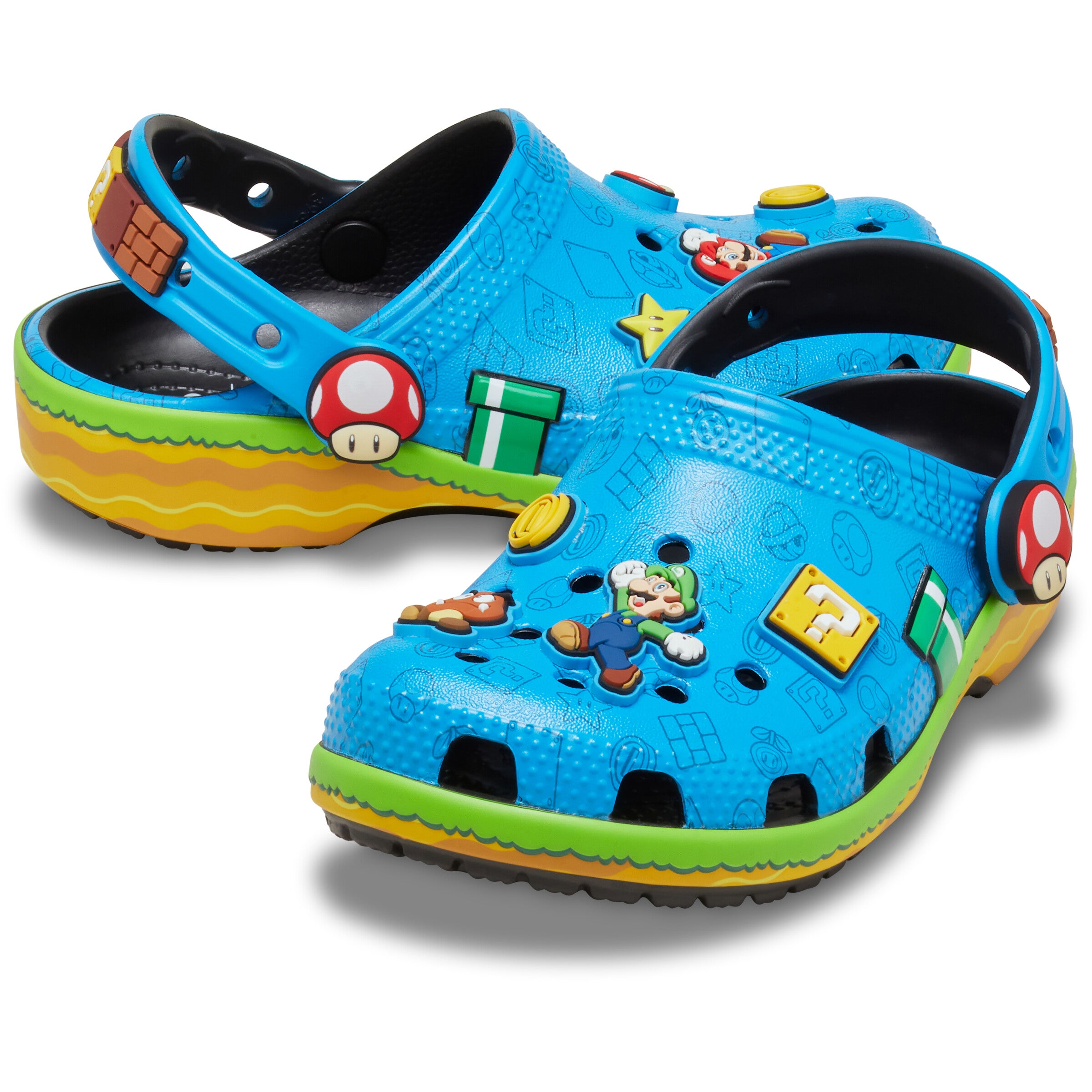 Saboți Crocs Classic Super Mario Toddler