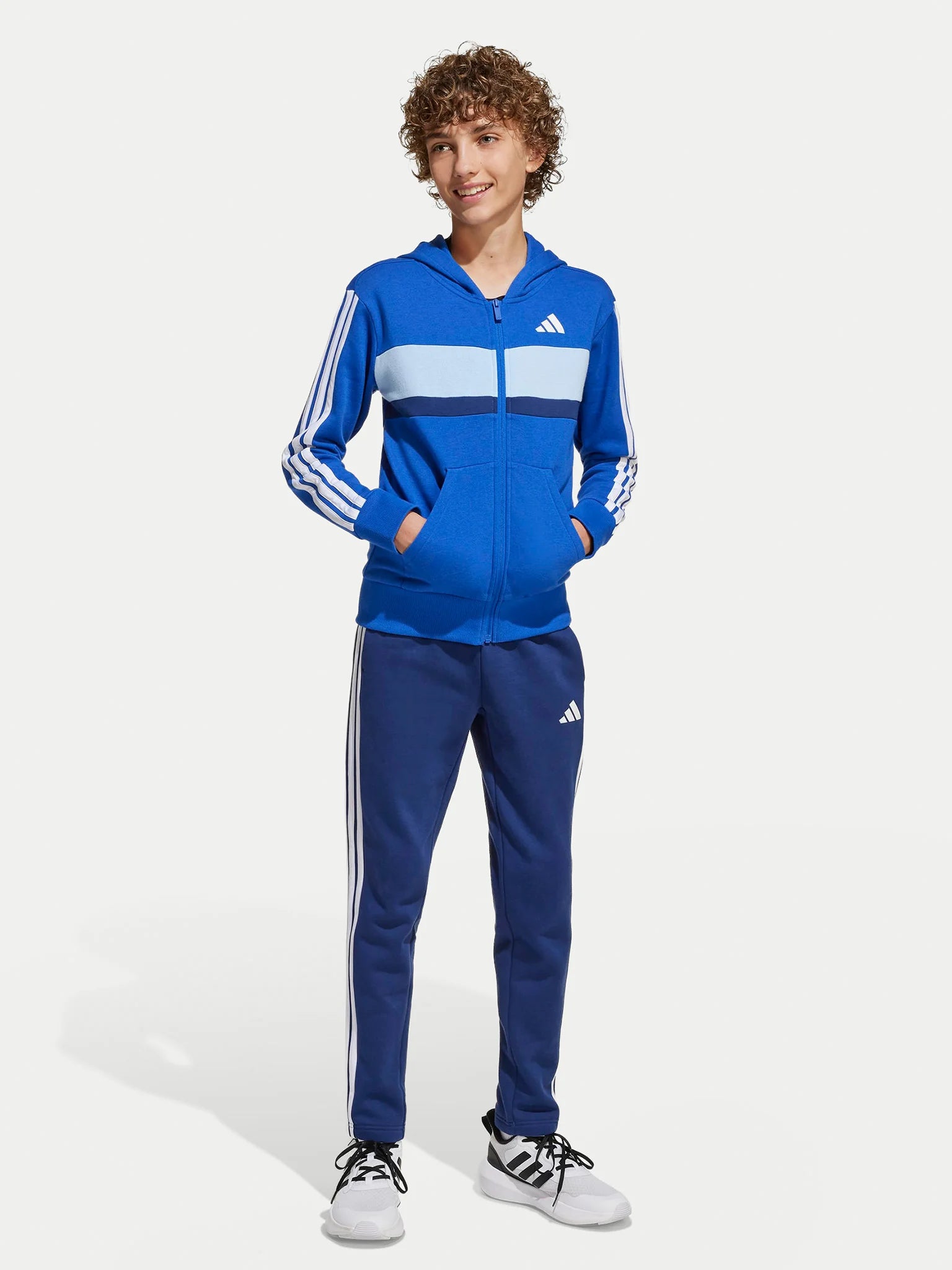 Trening Adidas Seasonal Essentials Tiberio 3-Stripes Fleece Track Suit 8 - 16 Ani