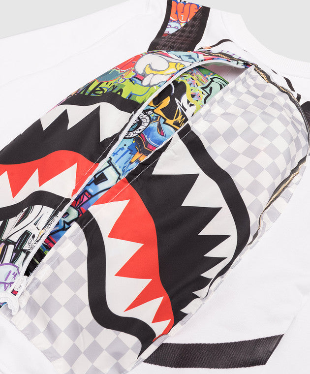 Top Sprayground Writers In The White Crewneck 8 - 16 Ani