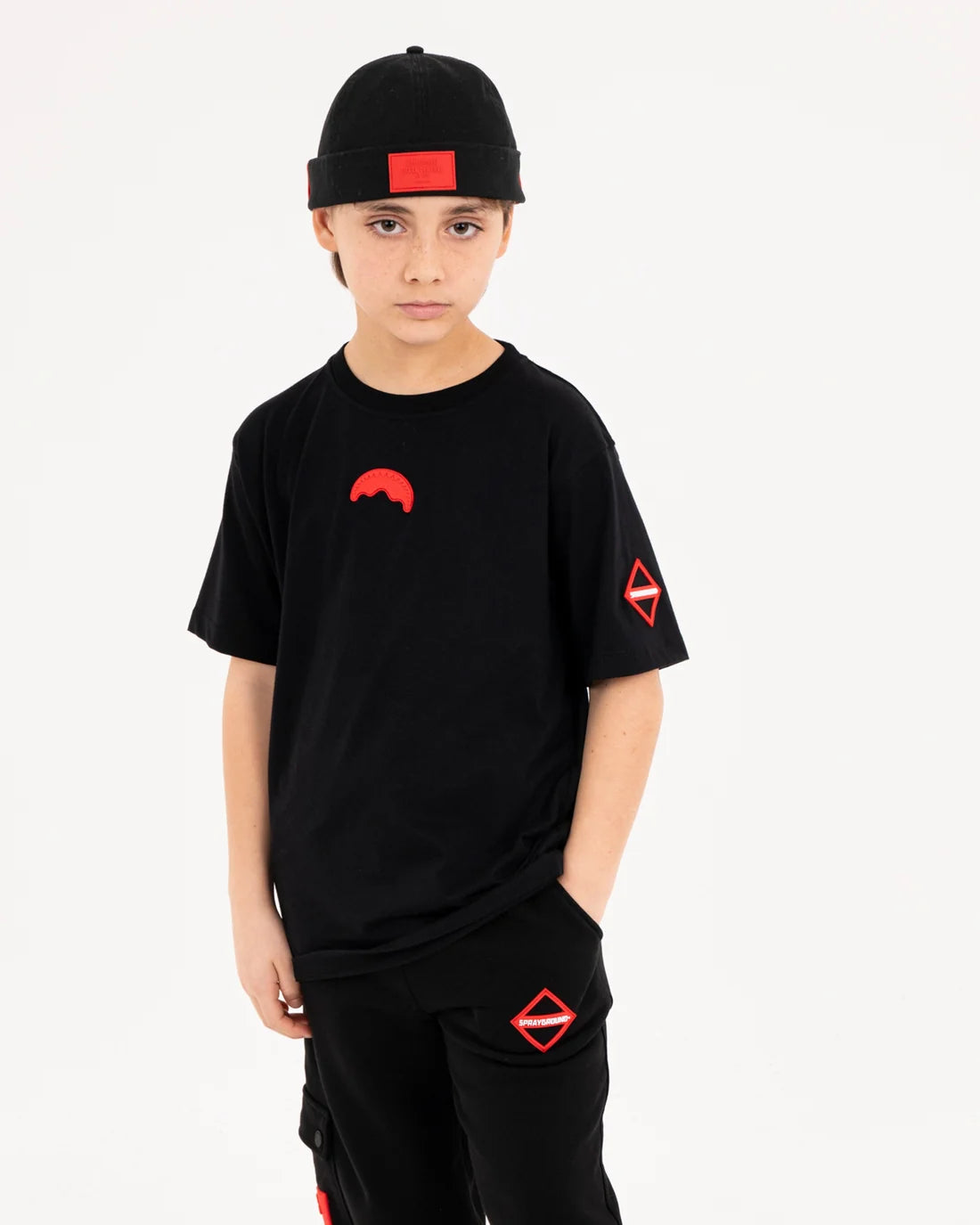 Image of Tricou Sprayground Touch Of Red Regular Negru