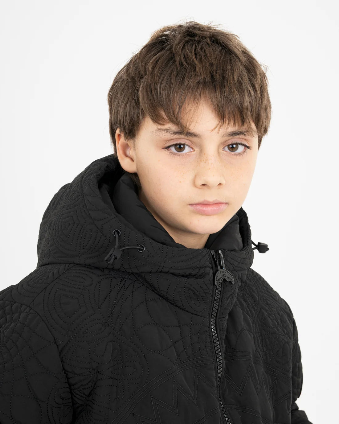 Geacă Sprayground Black Puffer Monogram