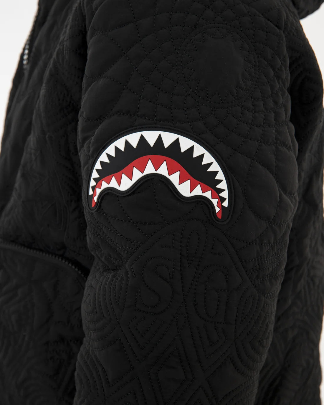 Geacă Sprayground Black Puffer Monogram