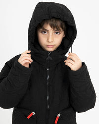 Geacă Sprayground Black Puffer Monogram