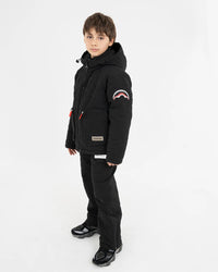 Geacă Sprayground Black Puffer Monogram