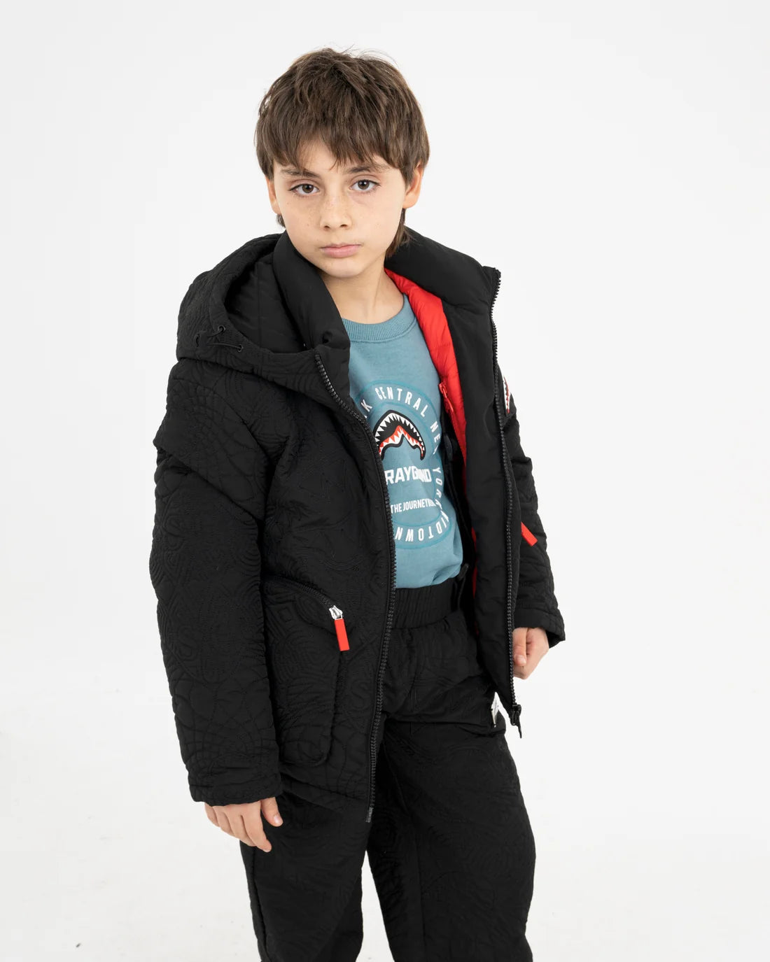 Image of Geacă Sprayground Black Puffer Monogram