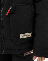 Geacă Sprayground Black Puffer Monogram