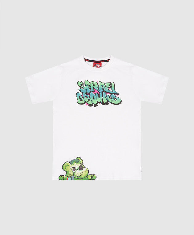 Tricou Sprayground Catch Bear Regular Wht 8 - 16 Ani