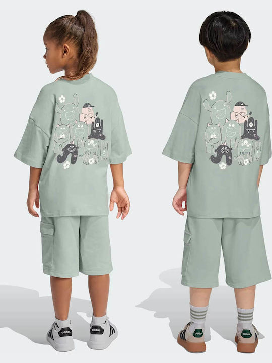 Image of Set tricou si pantaloni scurti adidas Little Kids Trainstar 4 - 8 Ani