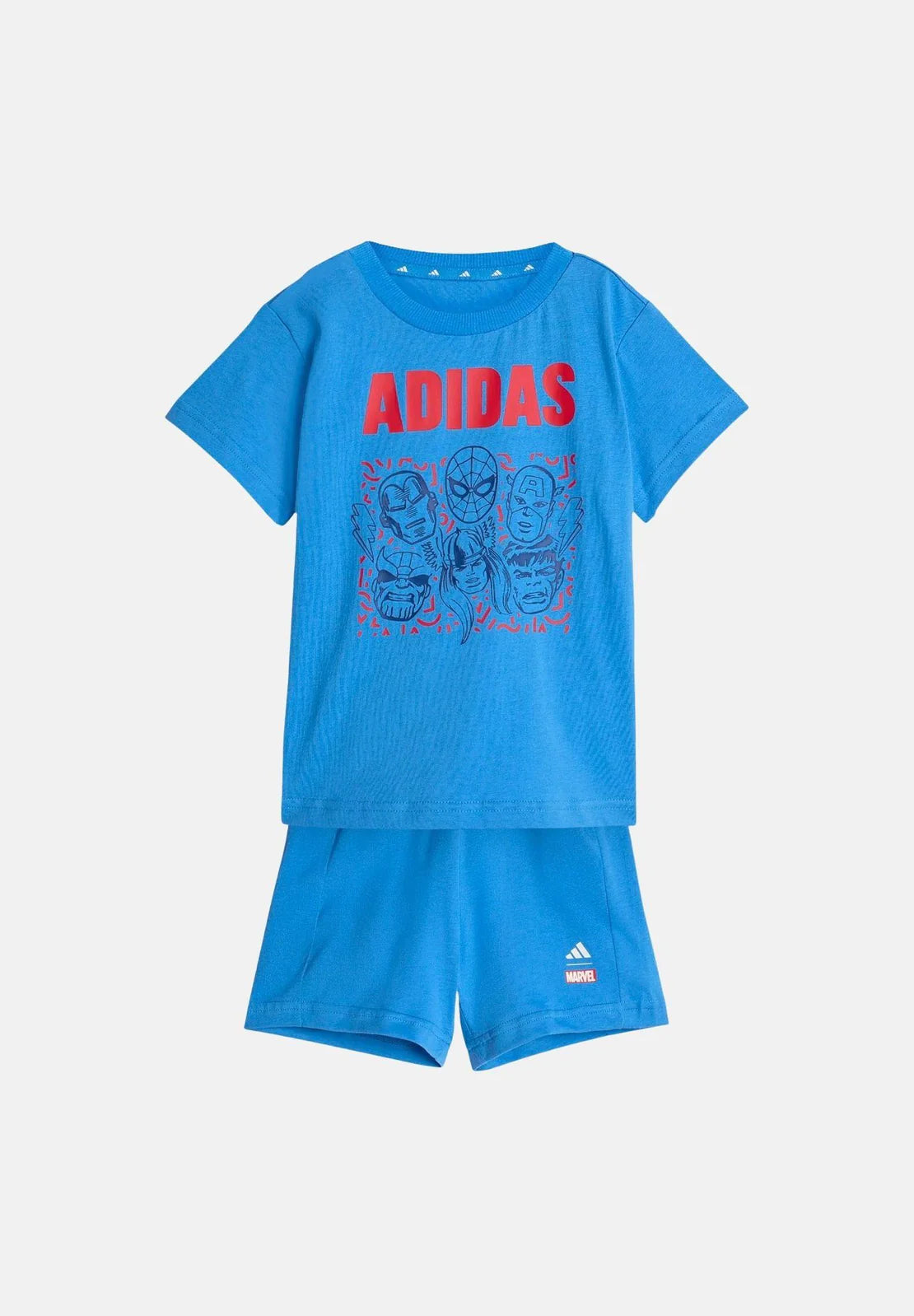 Set tricou si pantaloni scurti adidas Marvel Avengers 0 - 4 Ani