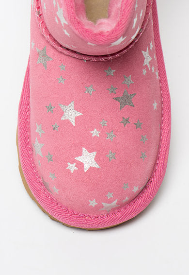 Cizme imblanite de piele intoarsa Classic Mini II Stars  UGG AUSTRALIA EU 22 - EU 30