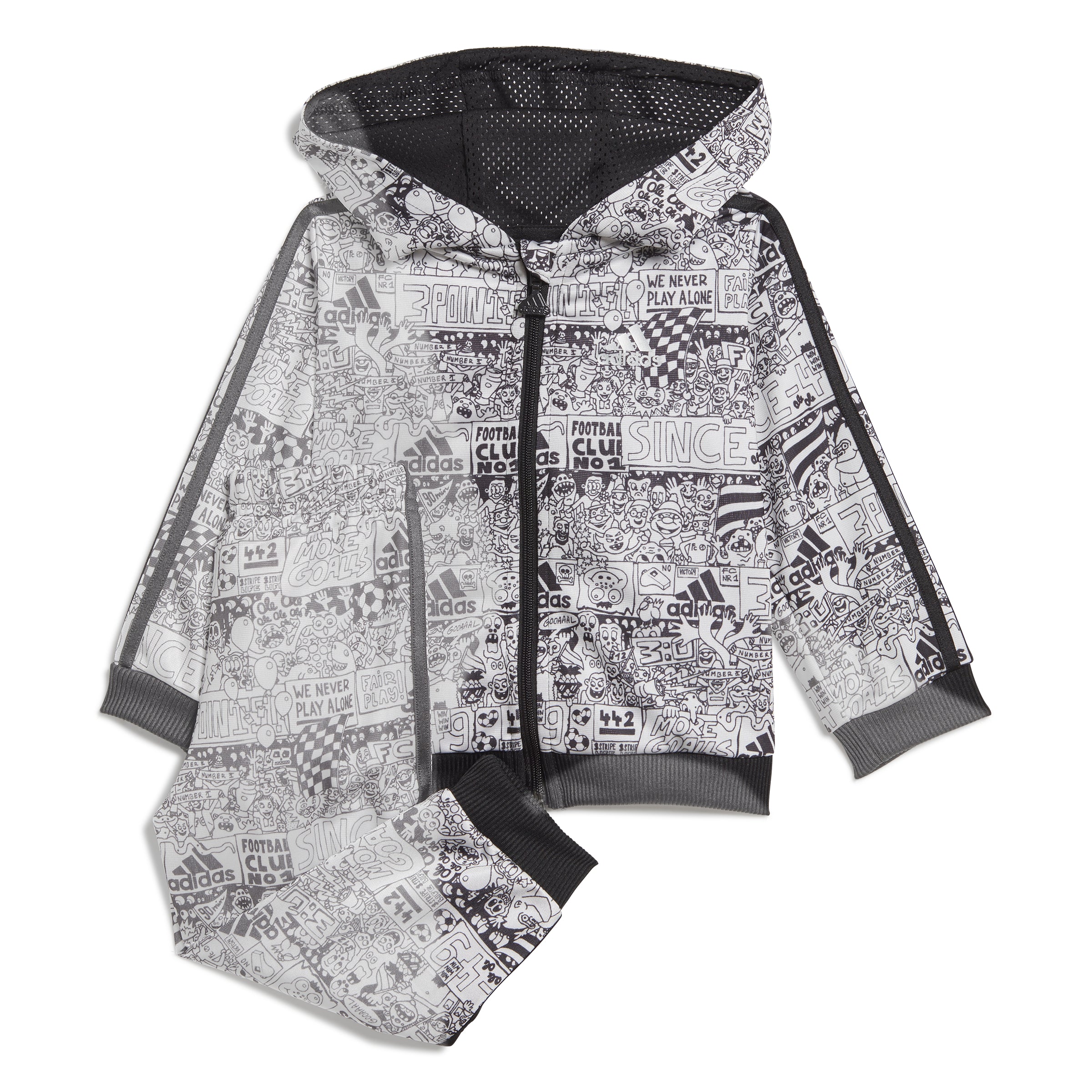 Trening adidas Shiny FZ HD J 0-3 luni