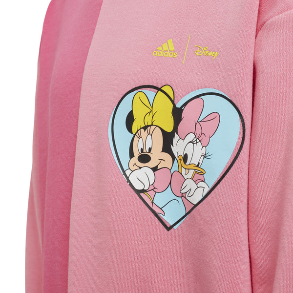Rochie pentru copii Adidas x Disney Daisy Duck - detaliu cu minnie si daisy
