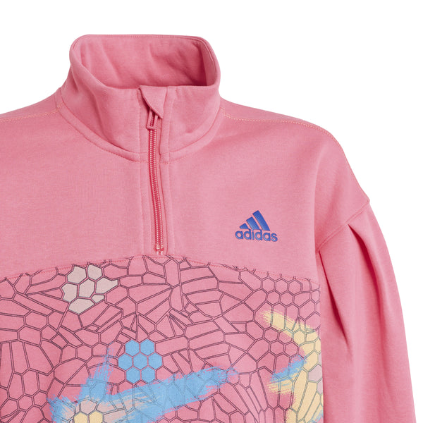Bluza sport pentru copii Adidas Power Fleece Half-Zip  - detaliu fermoar