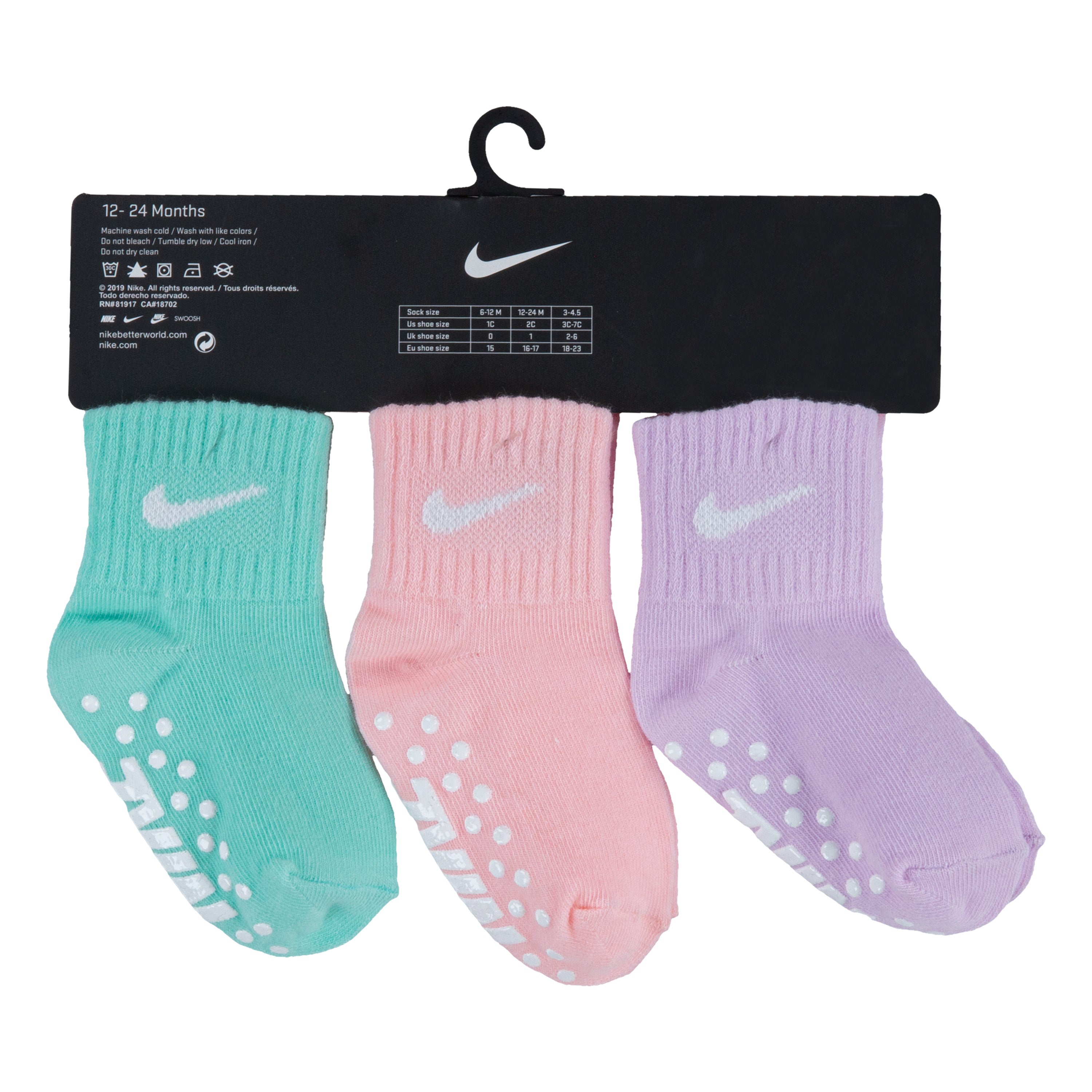 Set 3 perechi sosete NIKE 6 luni-4 ani