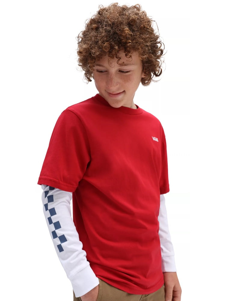 Tricou cu maneca lunga Vans Long Check 8-14 ani