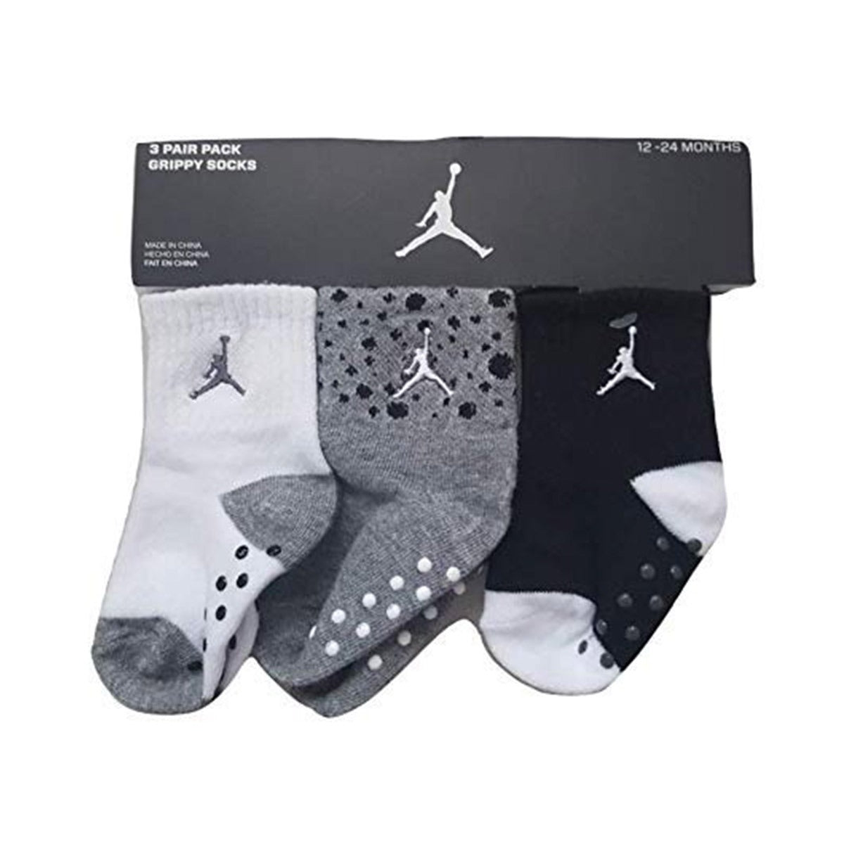 Sosete 3-pack Jordan Jhn Cement Grip 12-24 luni